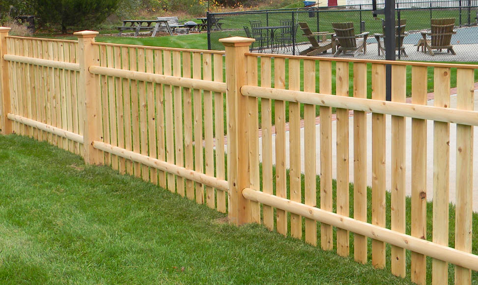 Shadow box cedar fence with air-gap design in Grain Valley, MO — RKC Wood Care Pros