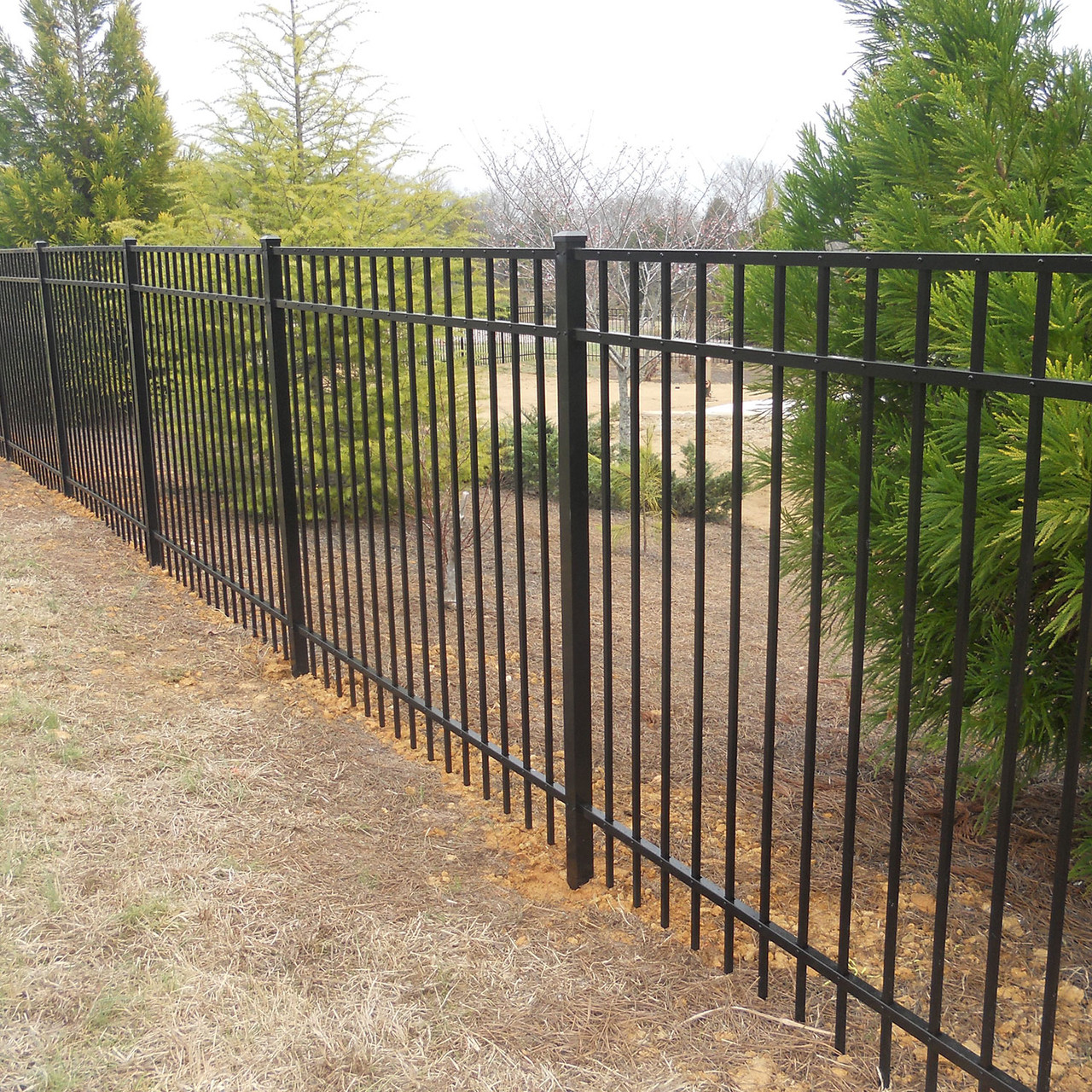 Ornamental Iron Fence install in Gardner, KS by RKC Wood Care Pros