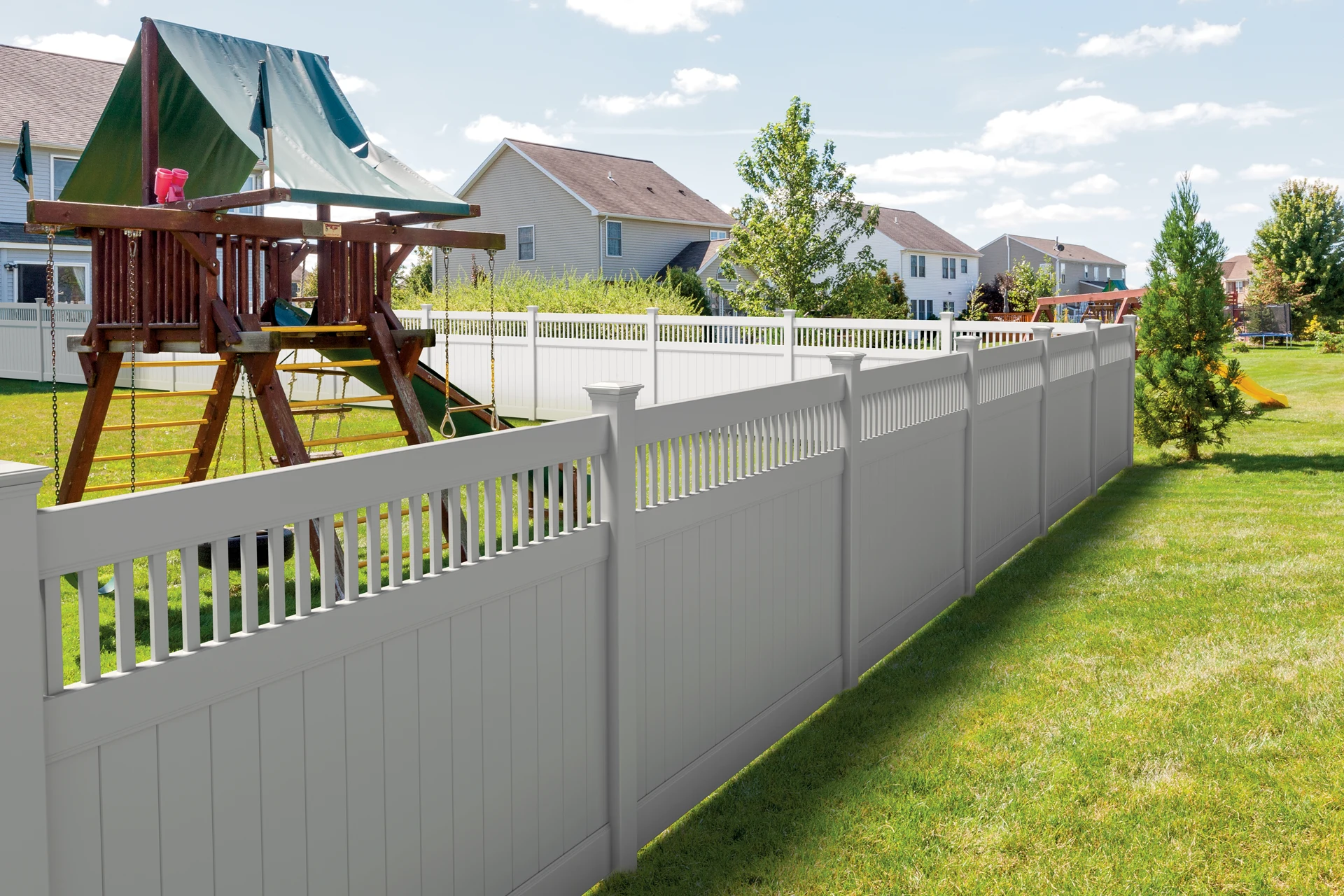 White Privacy — 6 ft by RKC Wood Care Pros in Spring Hill, KS