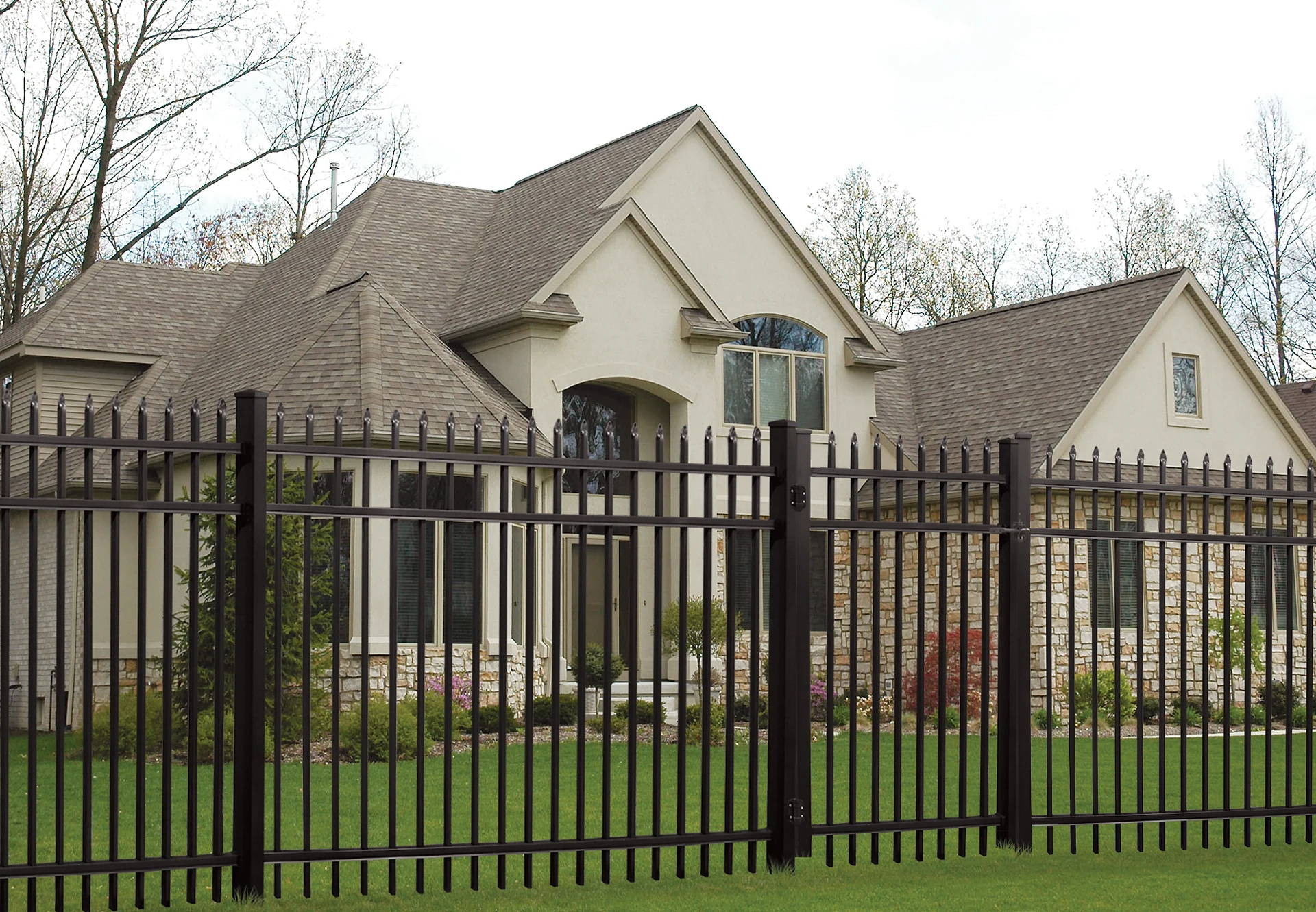 Aluminum Fence install in Lenexa, KS by RKC Wood Care Pros