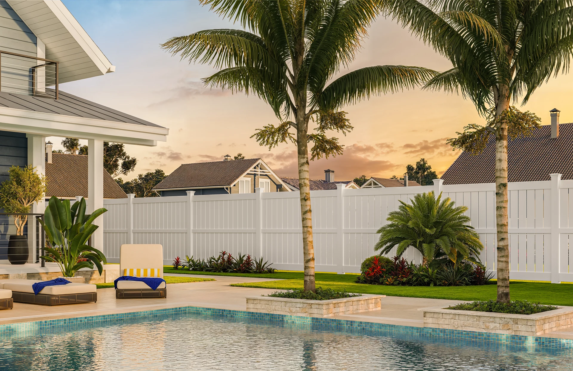 White vinyl tongue-groove privacy fence pricing — Spring Hill, KS — RKC Wood Care Pros