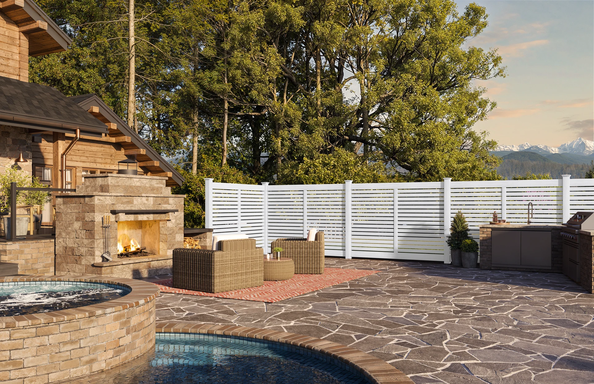 Tan / Khaki Privacy — 6 ft by RKC Wood Care Pros in Gardner, KS
