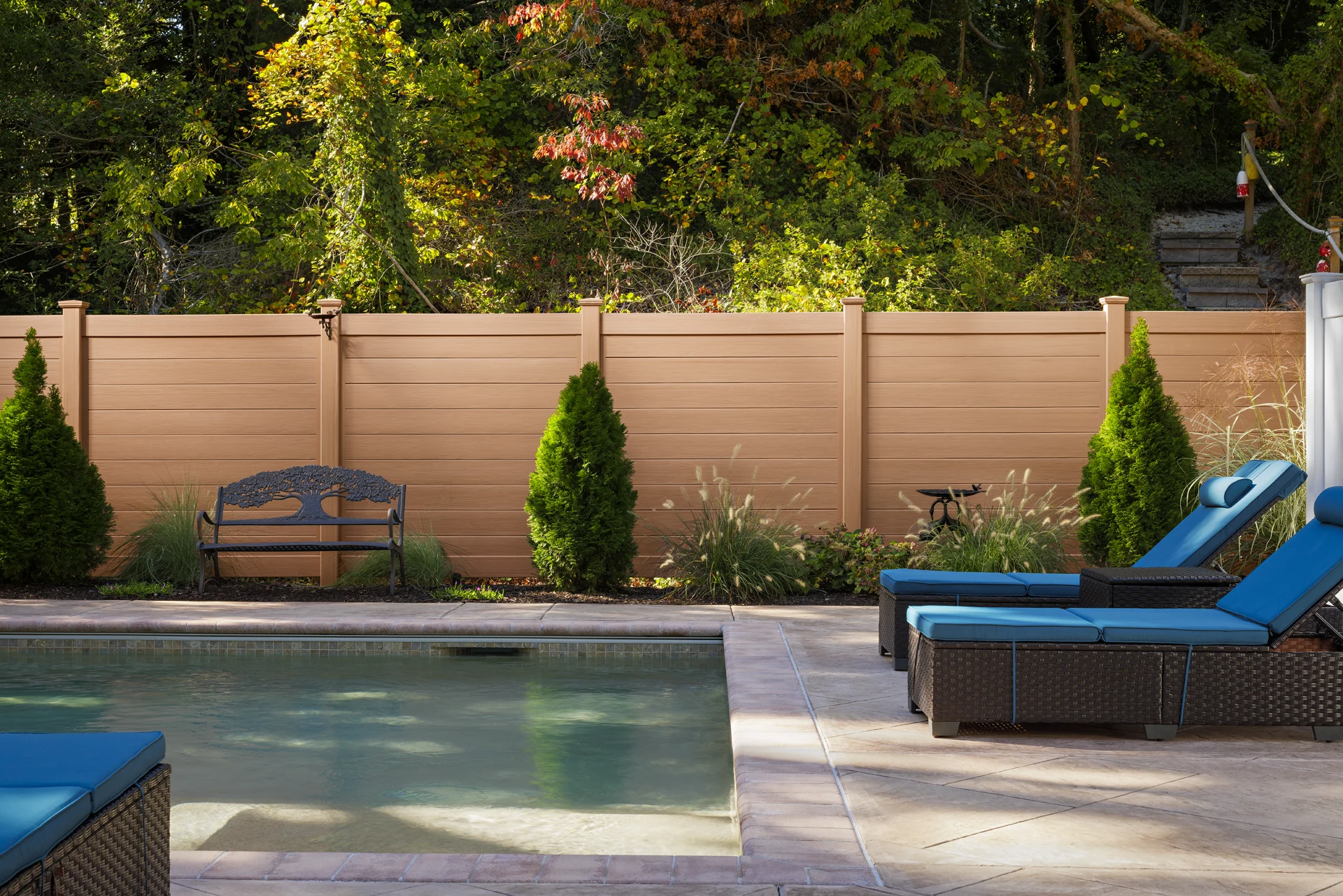 Tongue-and-groove vinyl privacy fence panel in Lenexa, KS — RKC Wood Care Pros