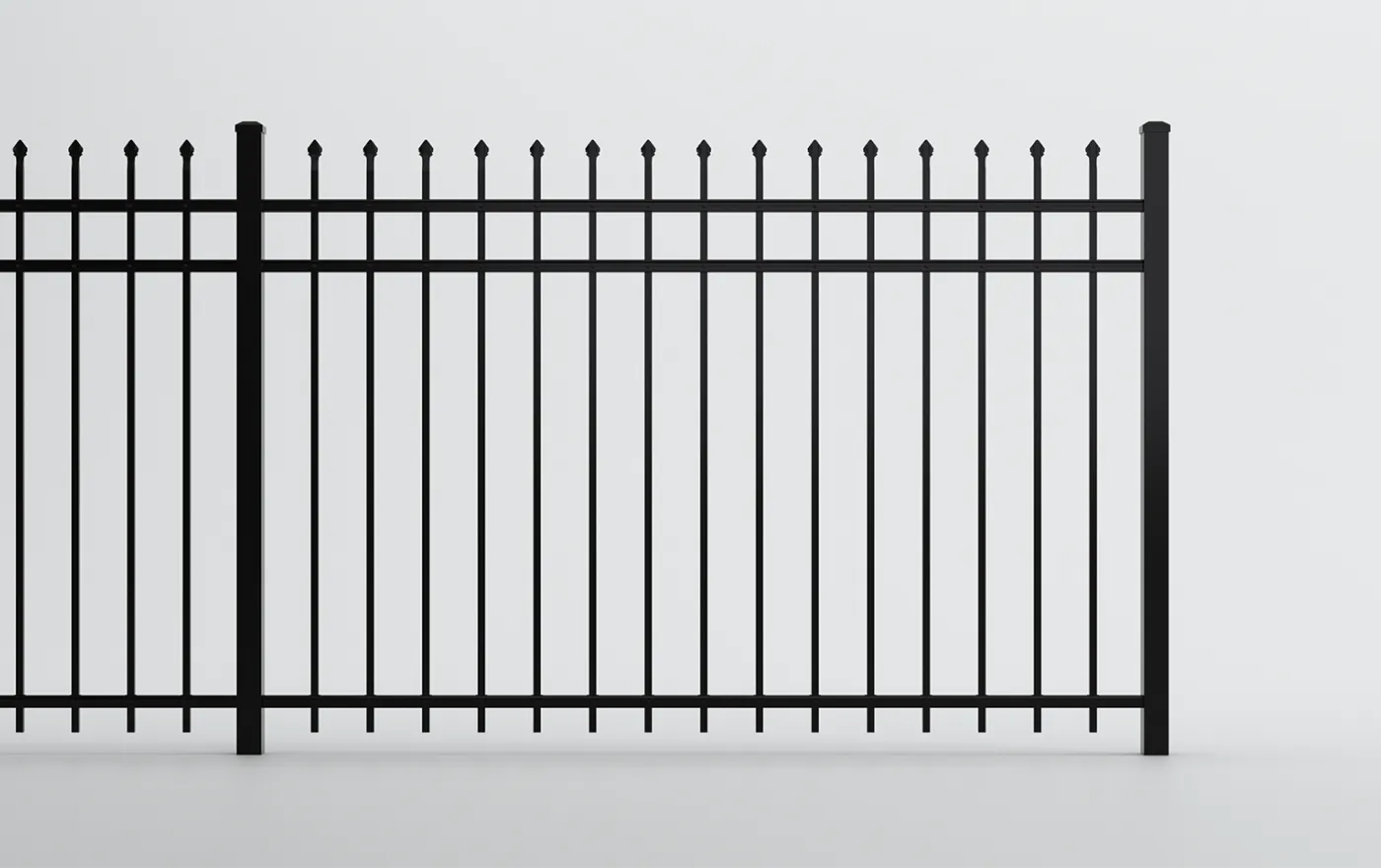 Aluminum pool fence meeting code without the chunky pool-fence look, installed by RKC Wood Care Pros