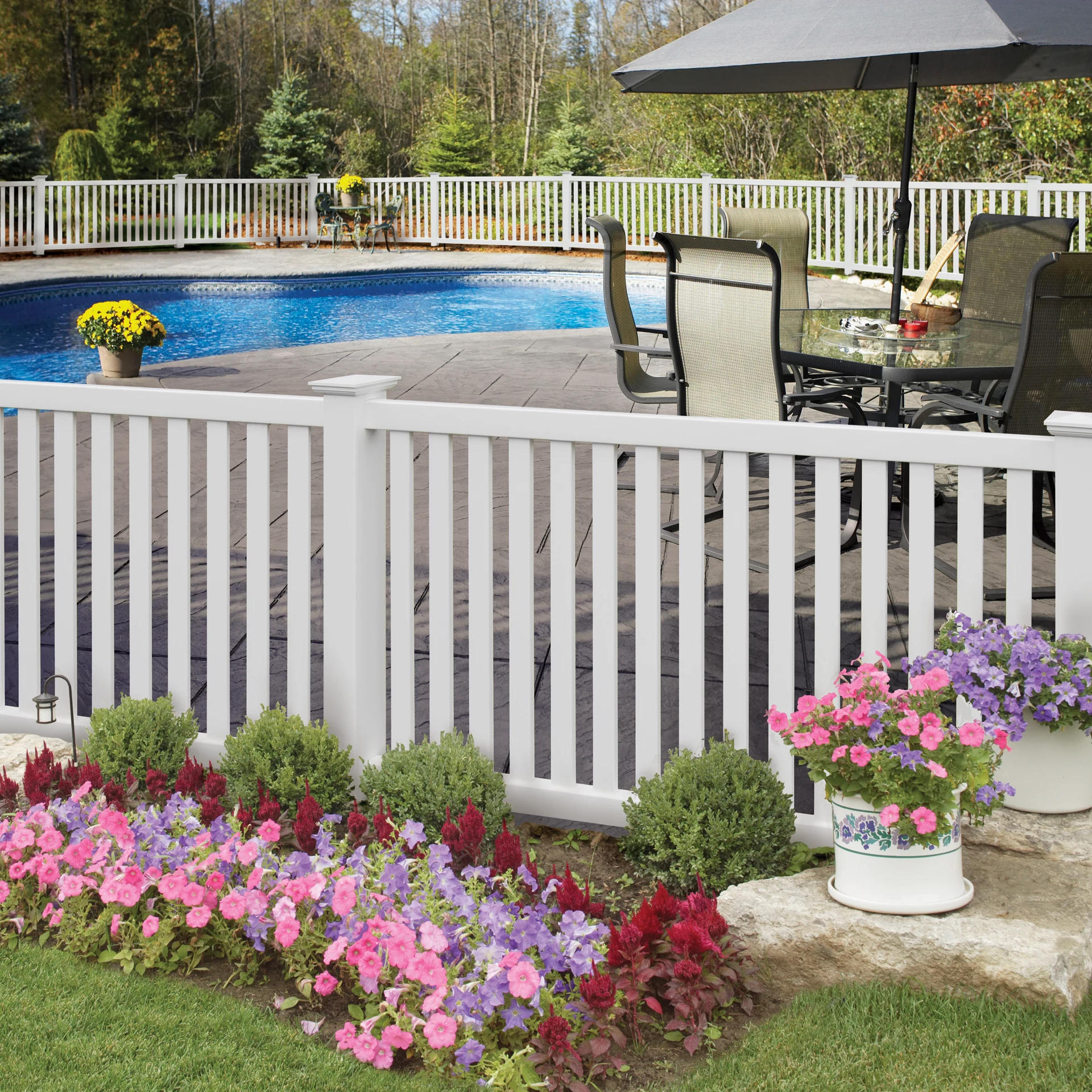 Vinyl Fence Installation project in Lenexa, KS by RKC Wood Care Pros