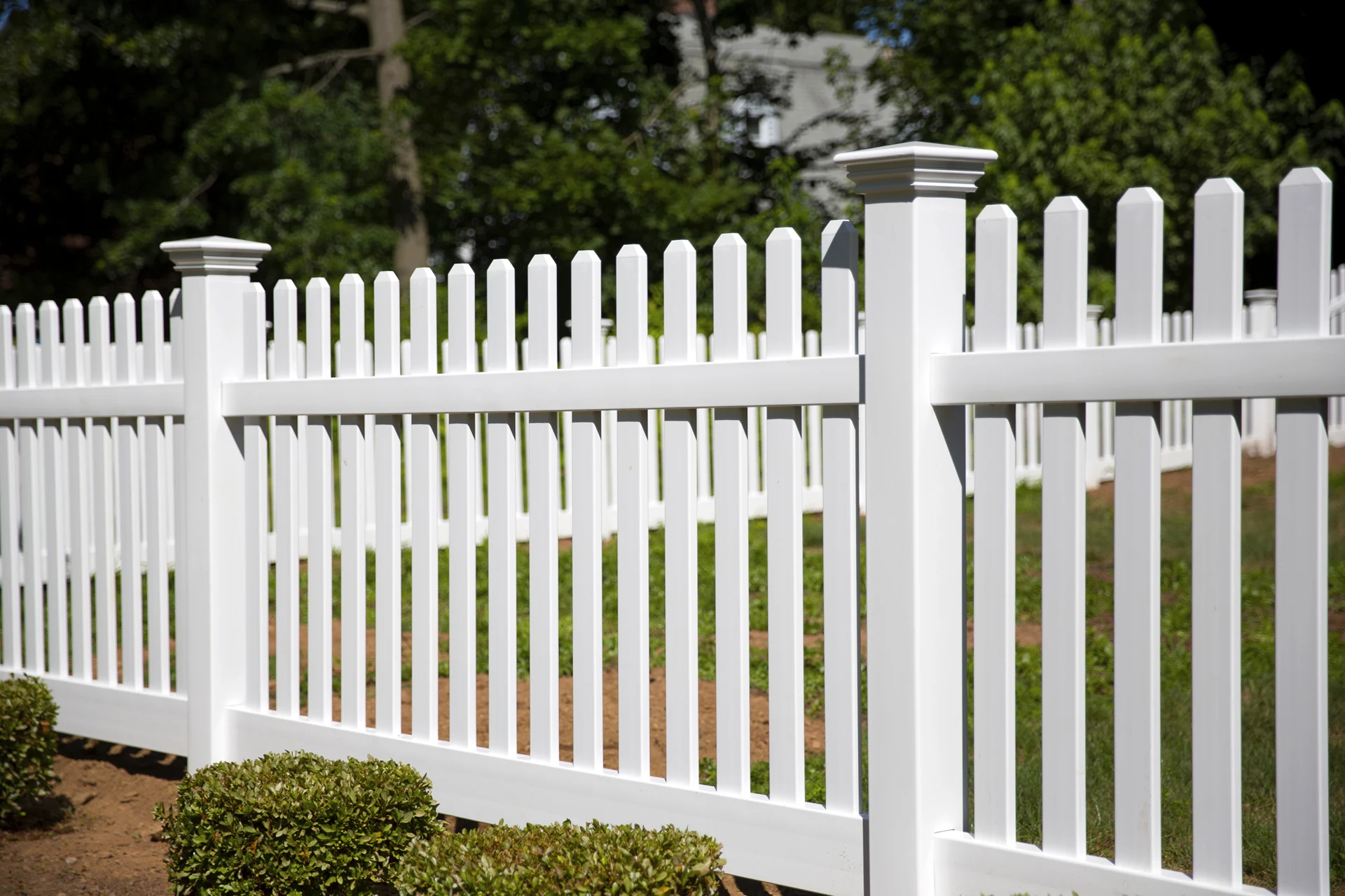 Vinyl Fence Installation project in Lenexa, KS by RKC Wood Care Pros