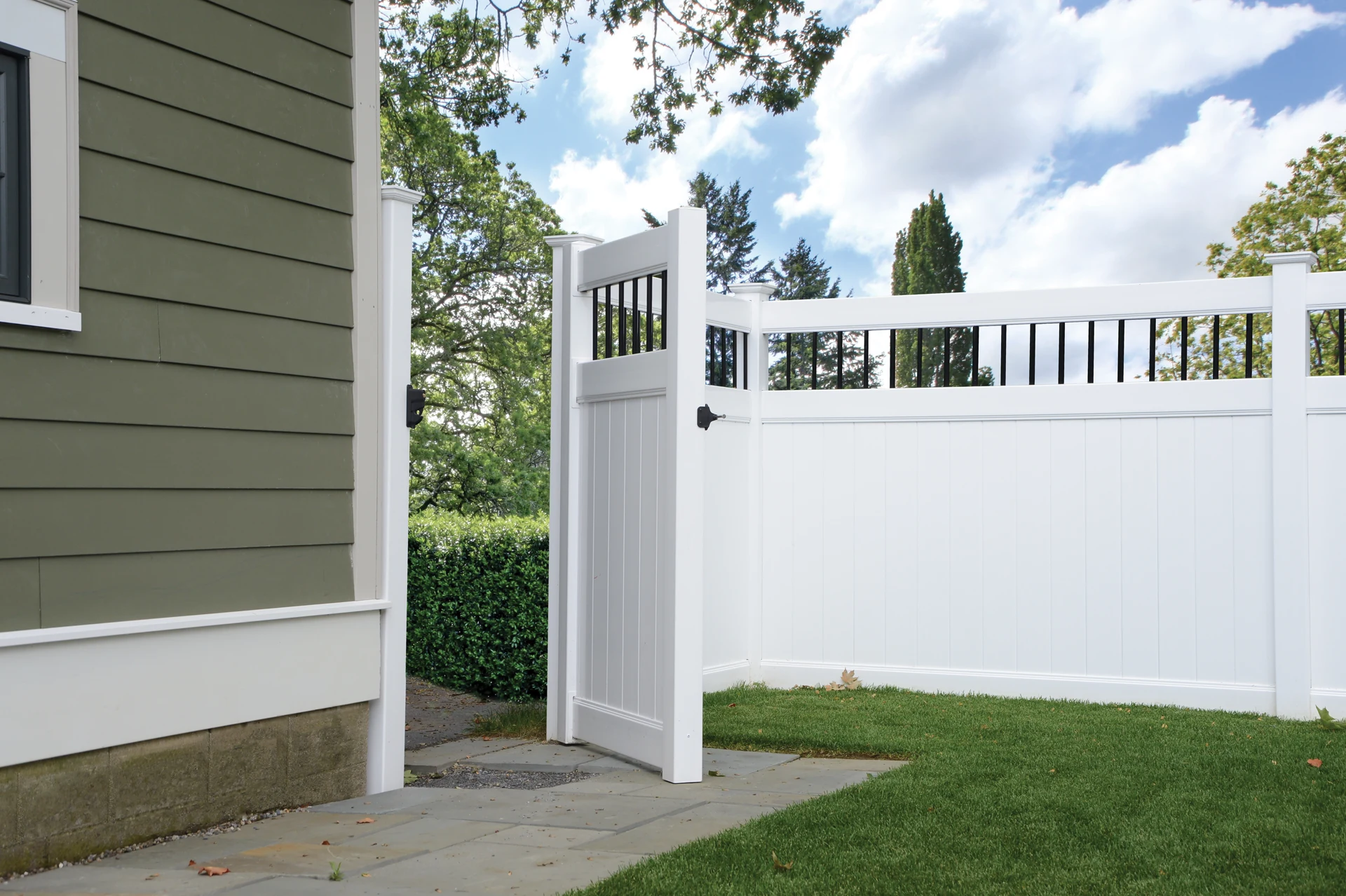 Vinyl Fence Installation project in Olathe, KS by RKC Wood Care Pros