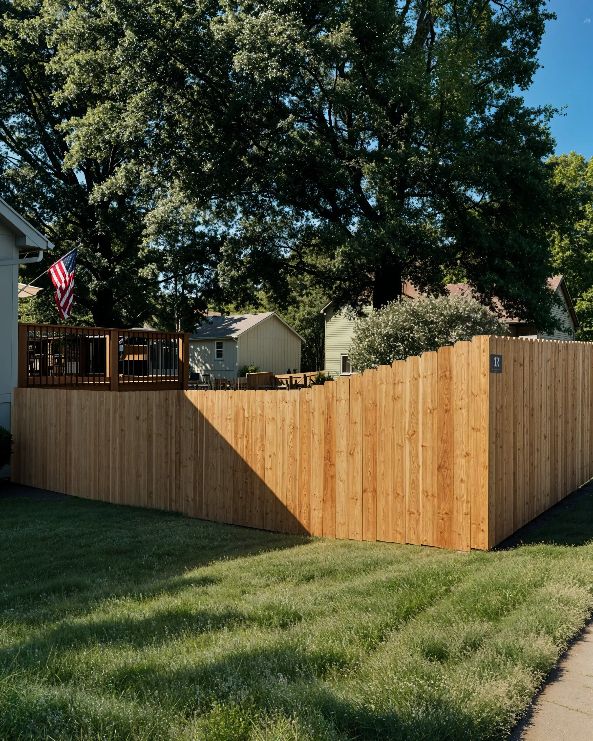Finished RKC Wood Care Pros cedar fence in the Kansas City metro