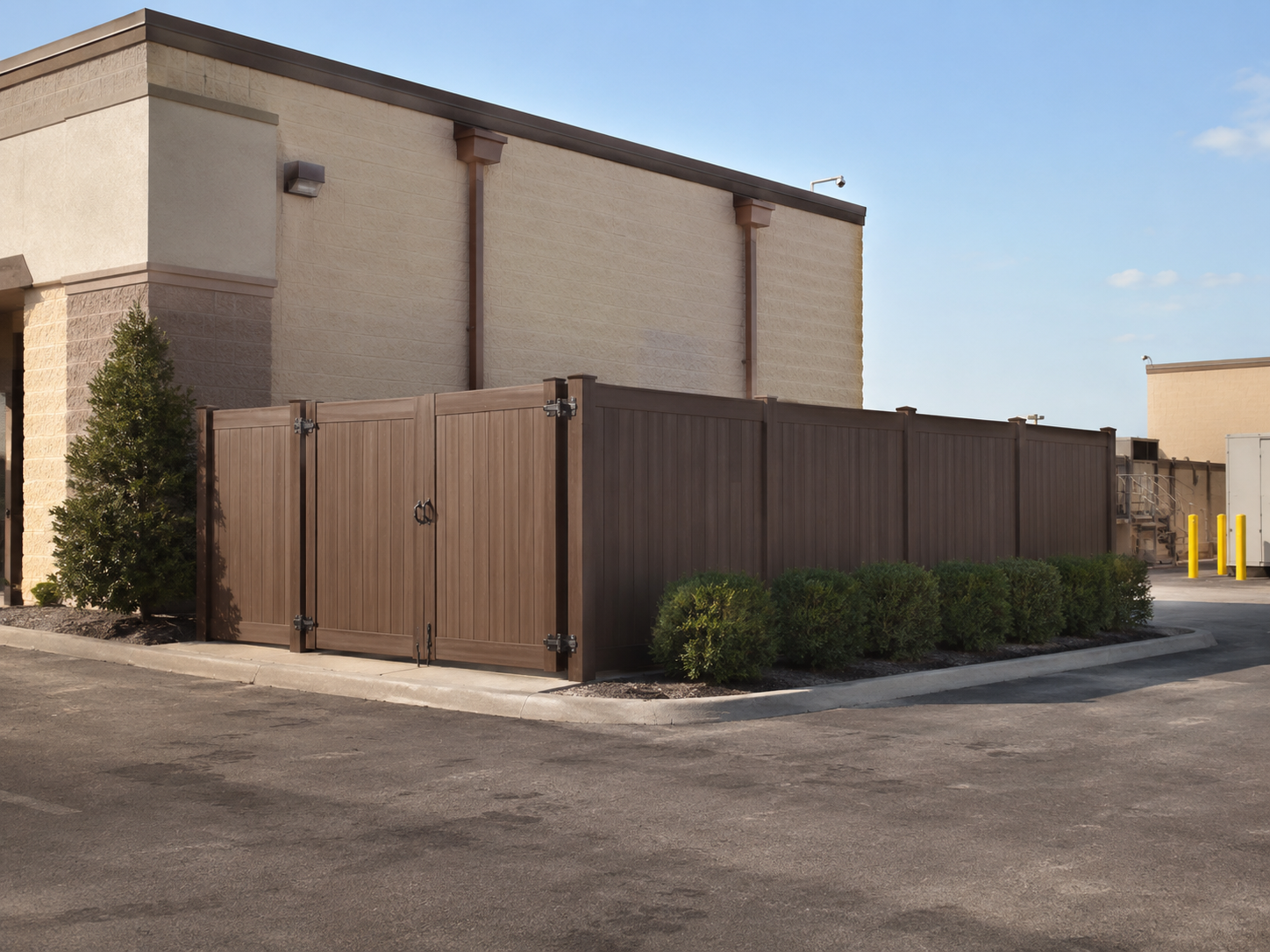Commercial ornamental school perimeter in Olathe, KS by RKC Wood Care Pros