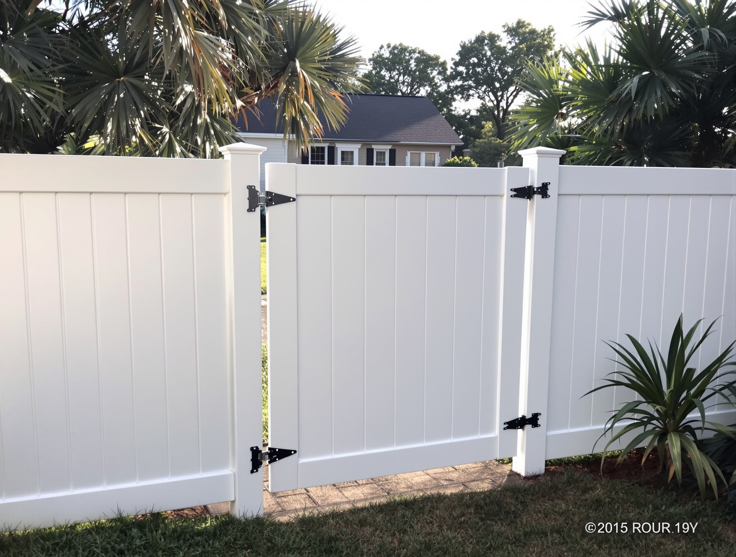 Vinyl walk gate installed and open — RKC Wood Care Pros Kansas City